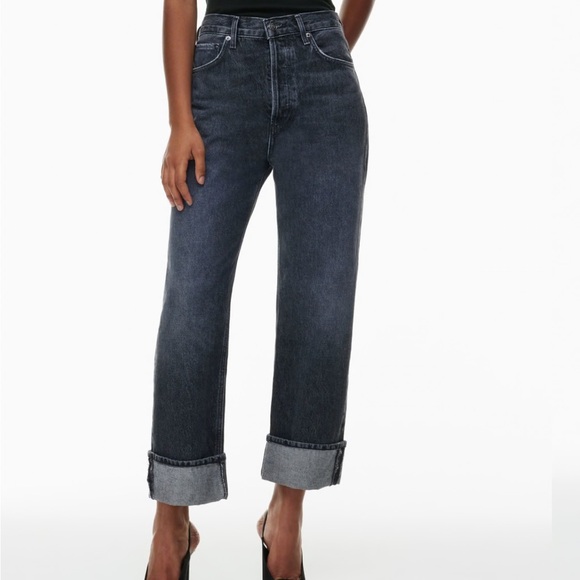 Mint Condition Agolde Fran Jeans, Ditch, size 32 $200 - Picture 6 of 10